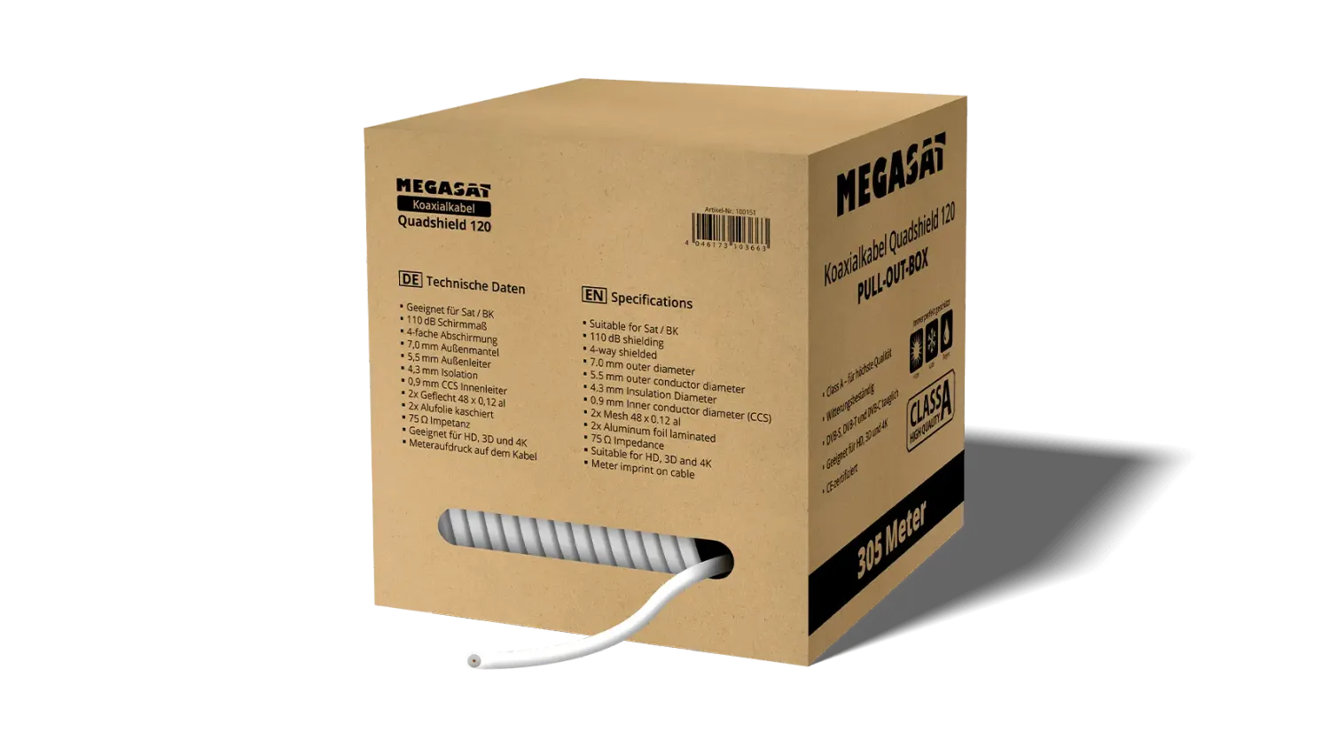 Megasat Quadshield 120 cavo coassiale schermato