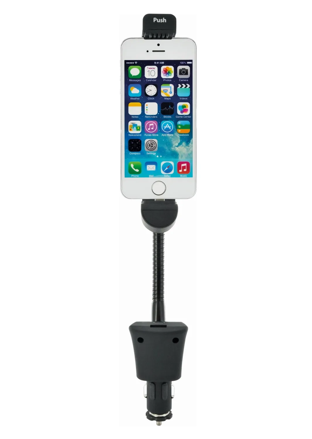 Schwaiger Supporto Smartphone Auto Lightning iPhone con USB