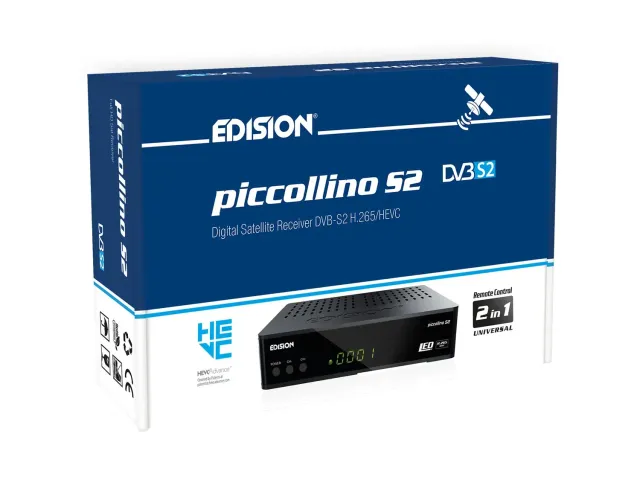 Edision Piccollino S2 Decoder Sat DVB-S2 Full HD H.265 HEVC