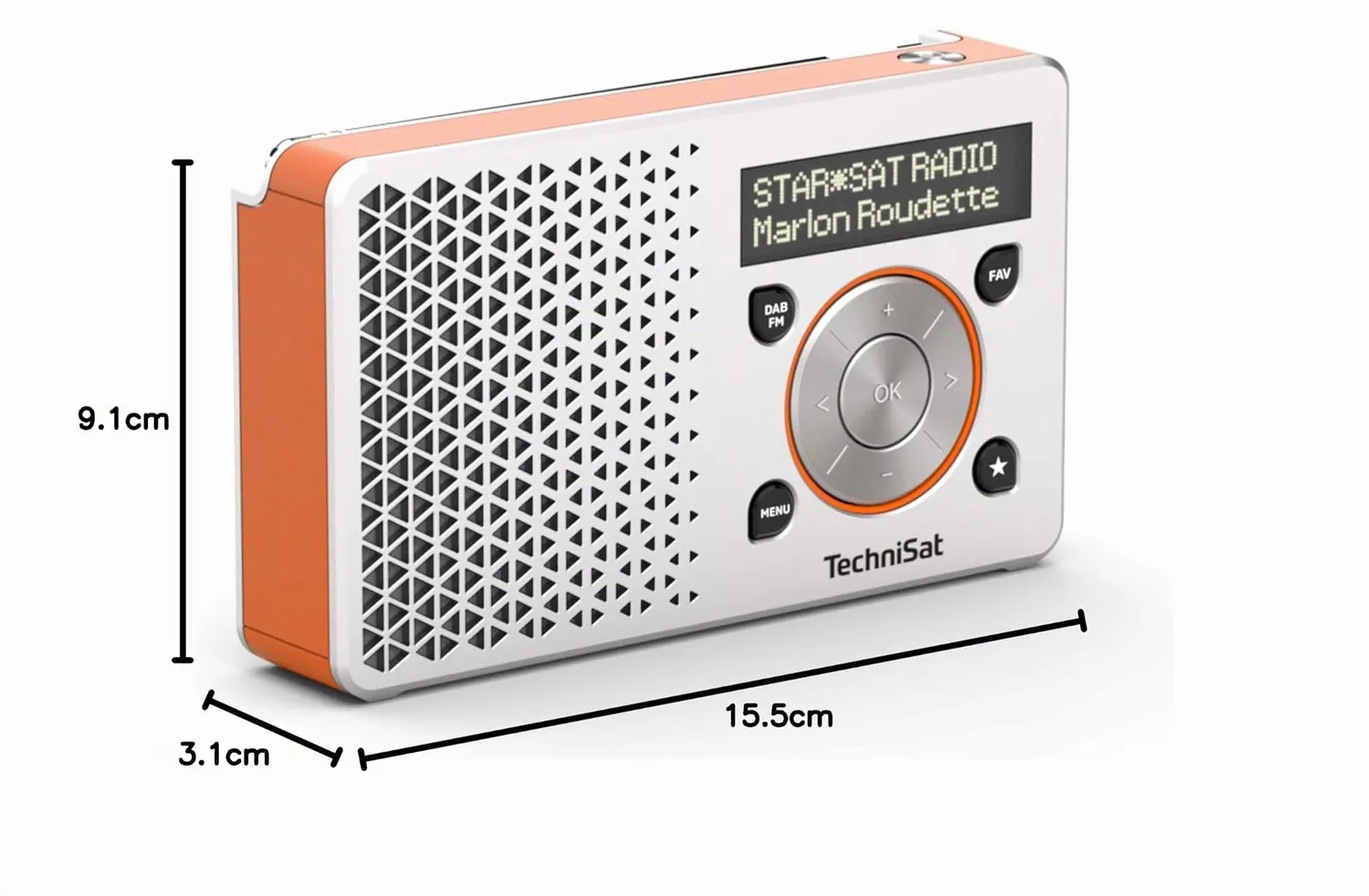 TechniSat DIGITRADIO 1 Radio DAB+ Portatile Argento/Arancione OLED