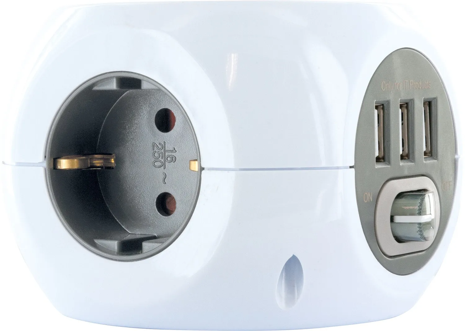 SCHWAIGER Cubo presa multipla 3 prese + 3 USB 1,4 m