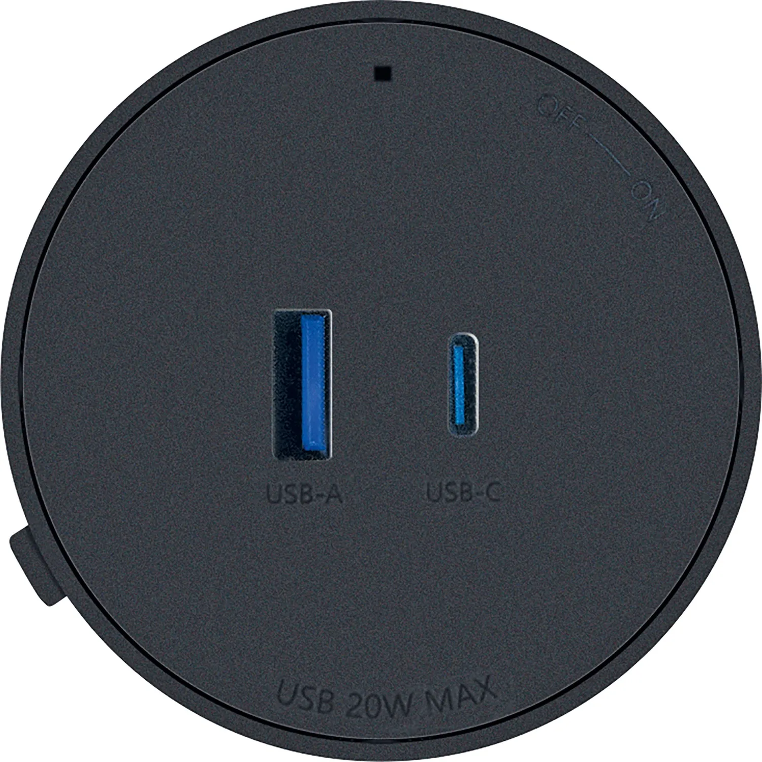 SCHWAIGER Modulo USB binario nero 20W Click Twist