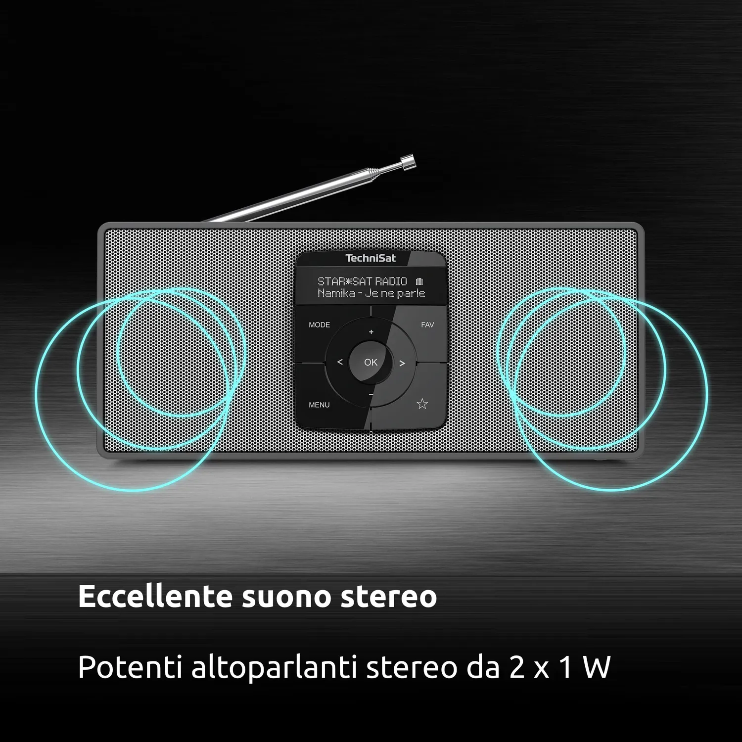TechniSat DIGITRADIO 2 S radio DAB Bluetooth nero