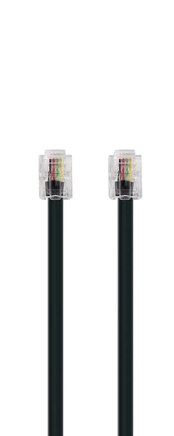 Schwaiger cavo telefonico RJ11 6 m nero 4 fili