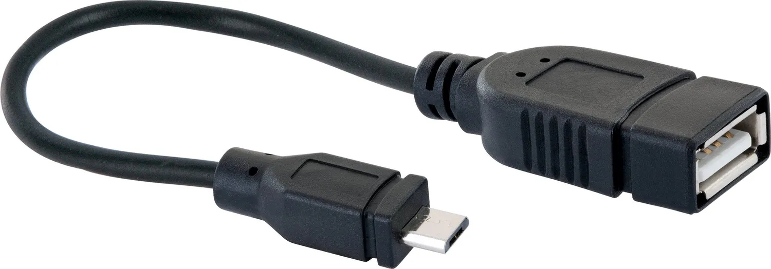 Schwaiger Cavo Adattatore OTG Micro-USB USB-A 0,1 m Nero
