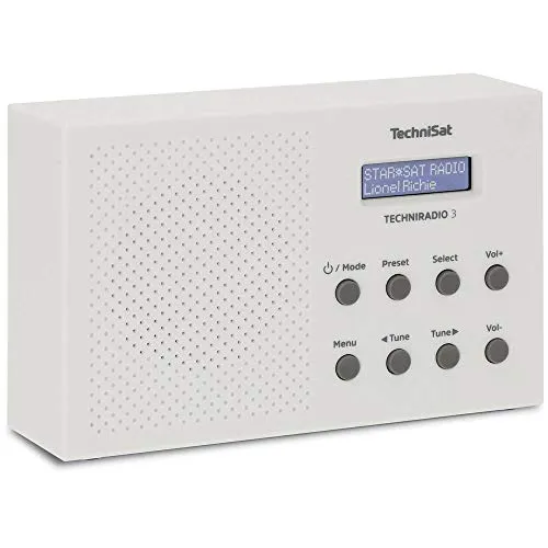 TechniSat TECHNIRADIO 3 Radio DAB+ Portatile Bianca Sveglia