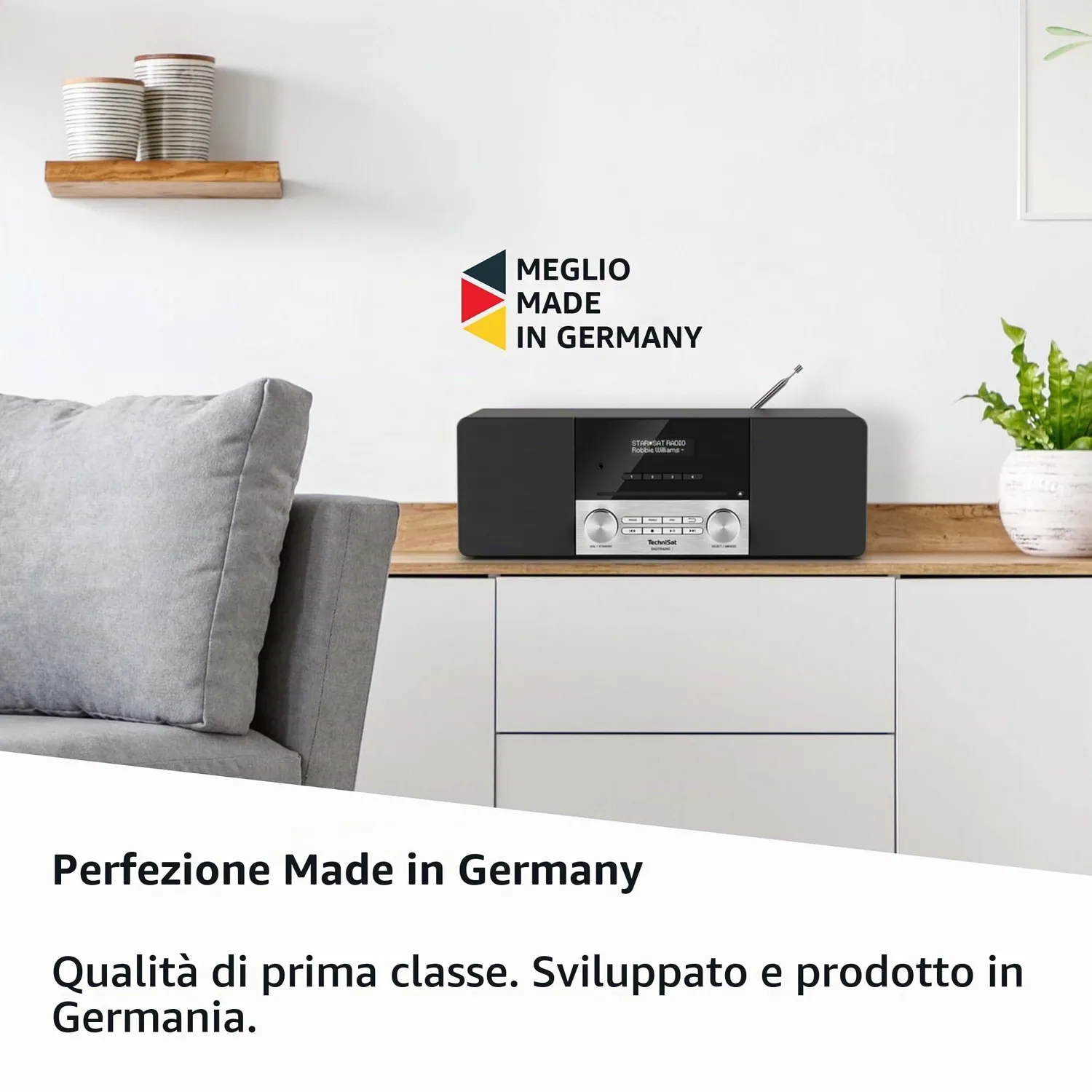 TechniSat DigitRadio 3 IR Radio DAB CD Nero Argento