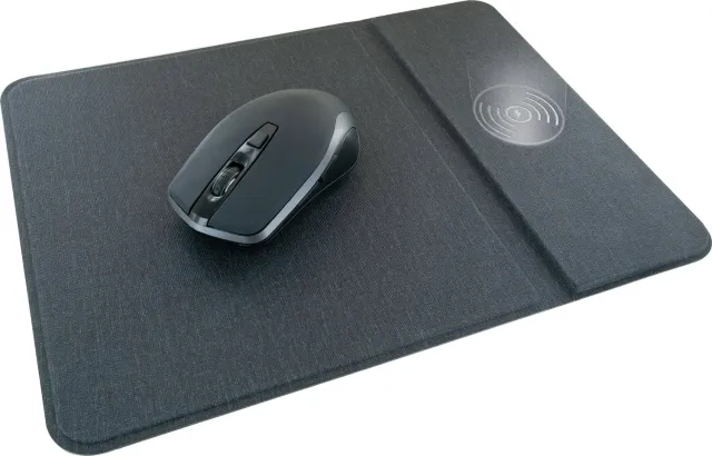 Schwaiger Set Mouse Wireless + Tappetino Mouse Qi Nero