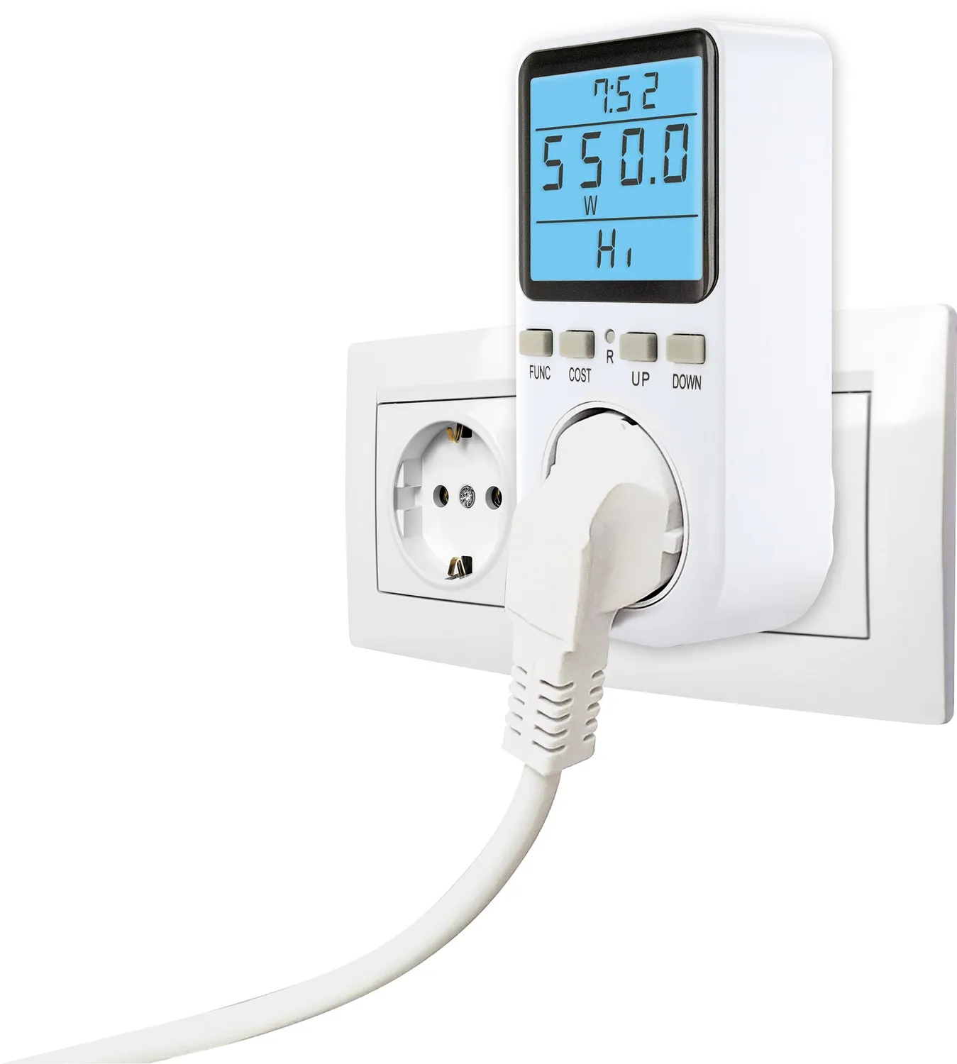 Schwaiger misuratore consumi energia con display nero