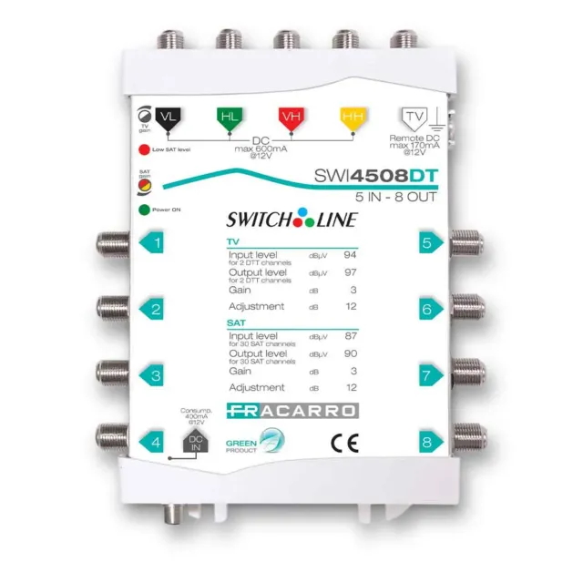 Fracarro SWI4508DT multiswitch TV SAT compatto