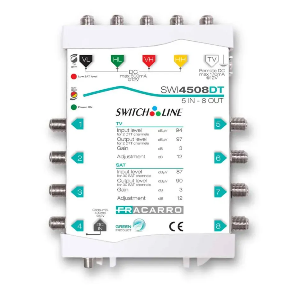 Fracarro SWI4508DT multiswitch TV SAT compatto