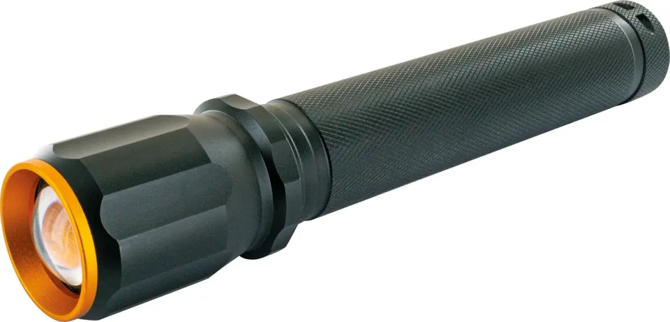 Schwaiger torcia LED zoom nera 350 lumen batterie C