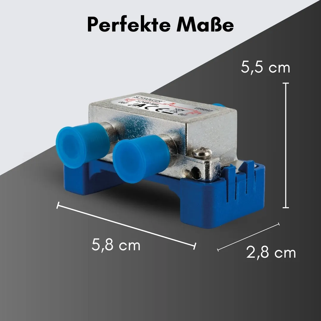 Schwaiger Partitore Antenna Sat 2 Vie 5dB 5-2400MHz Classe A