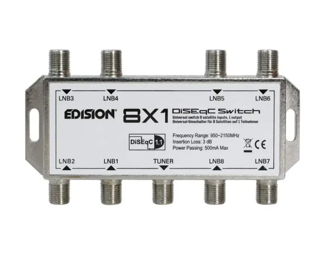 Edision Diseqc 8x1 switch satellitare 8 ingressi DiSEqC