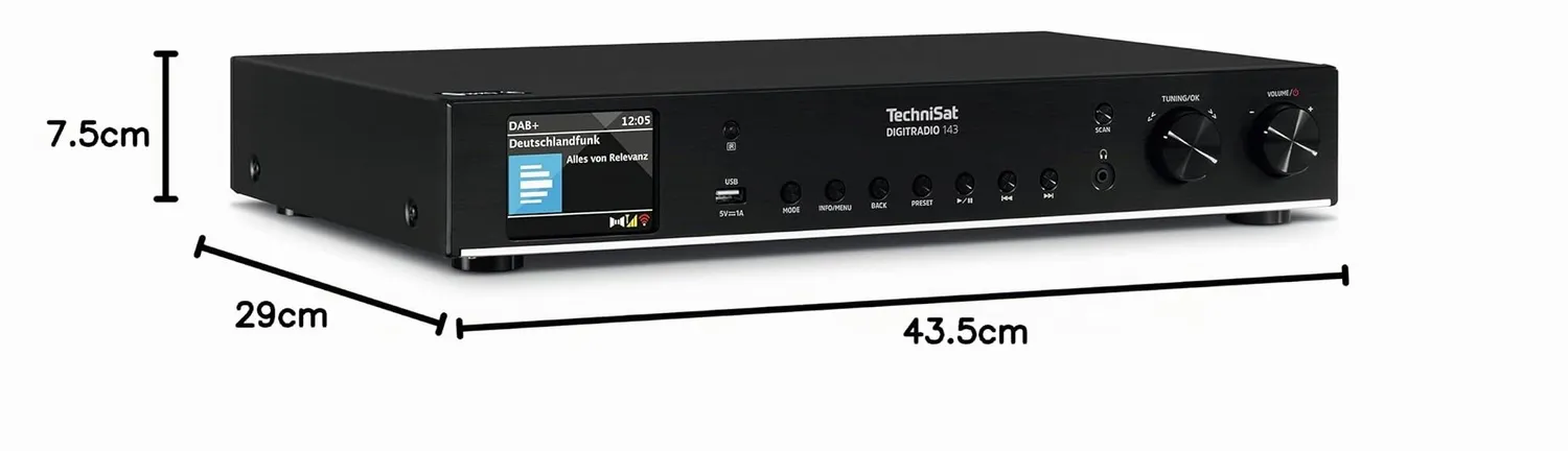 TechniSat DIGITRADIO 143 CD sintonizzatore HiFi nero