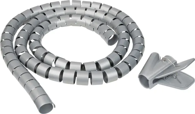 SCHWAIGER Guaina Spiralata Cavi 1,5 m Grigia Ø28 mm