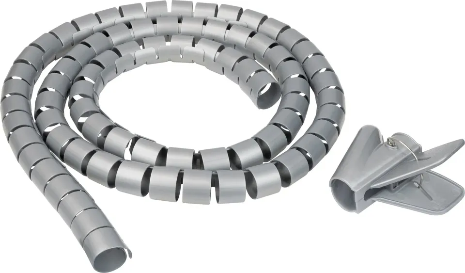 SCHWAIGER Guaina Spiralata Cavi 1,5 m Grigia Ø28 mm