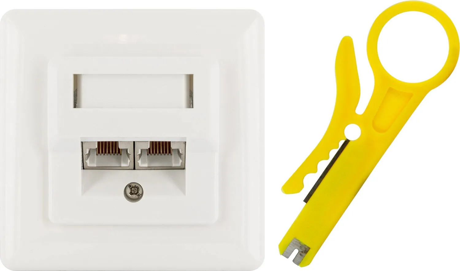 SCHWAIGER Presa di Rete CAT 5e 2x RJ45 da parete