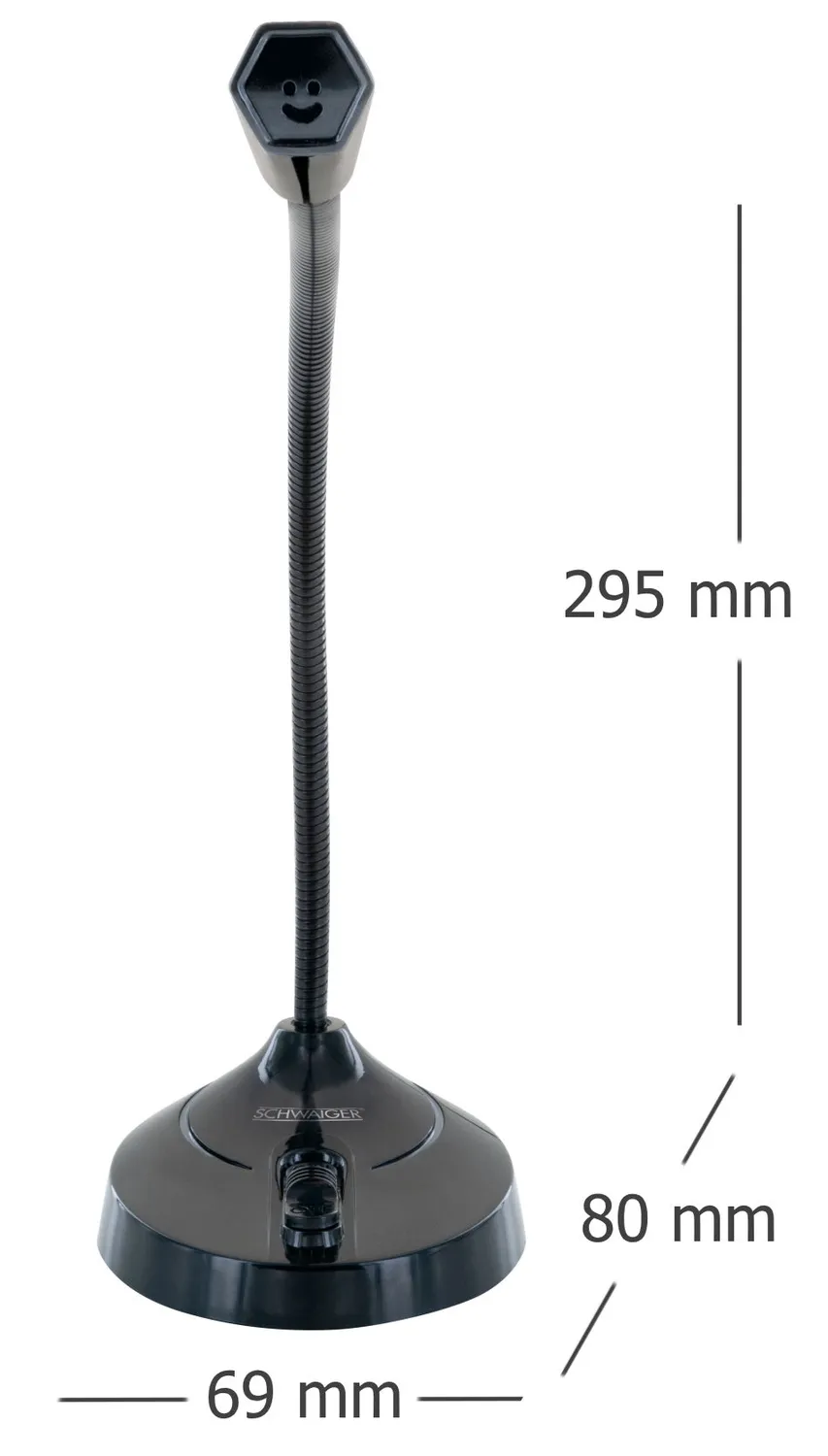 Schwaiger Microfono Gaming USB con RGB e Gooseneck Nero