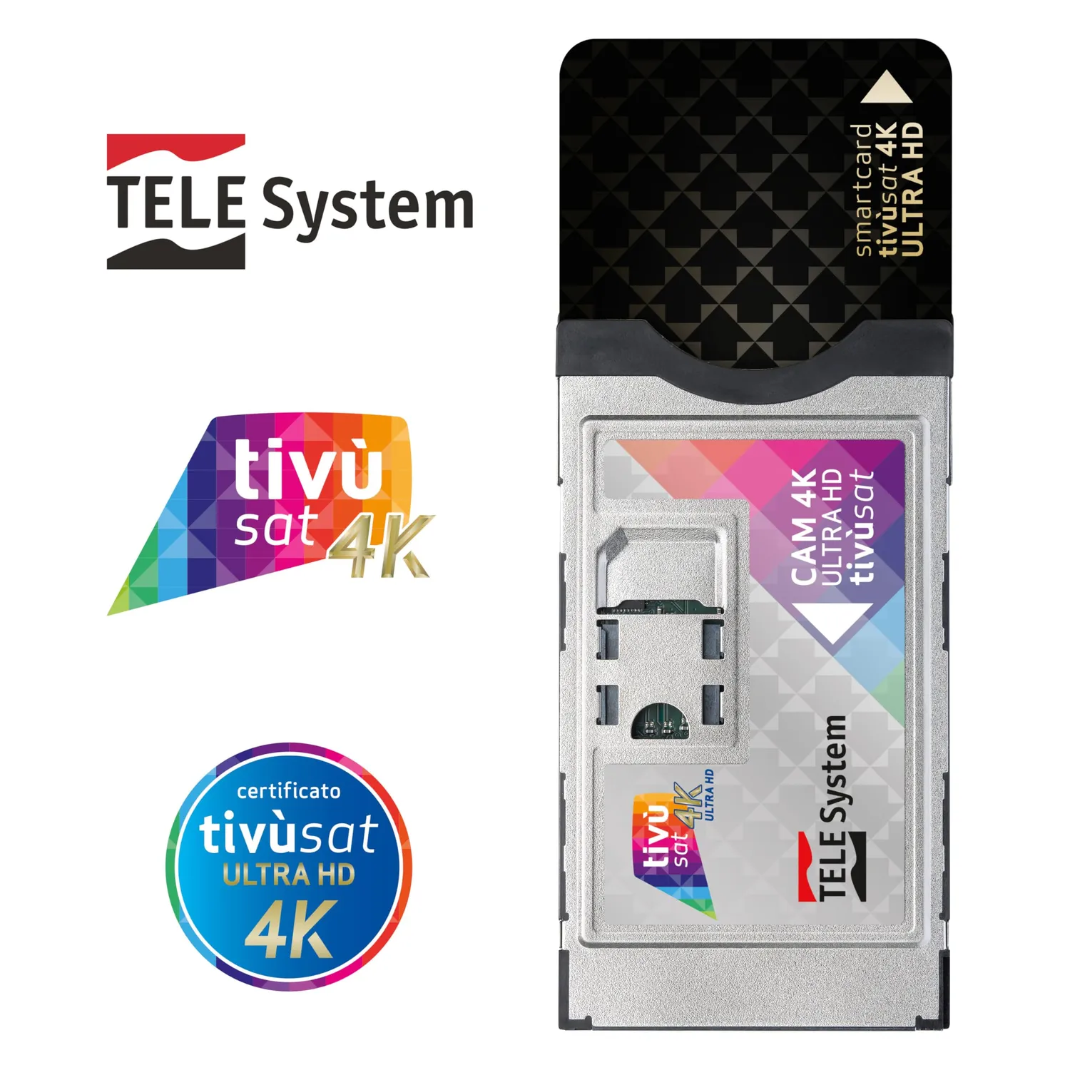 TELE System CAM tivùsat 4K Ultra HD con Smartcard Merlin