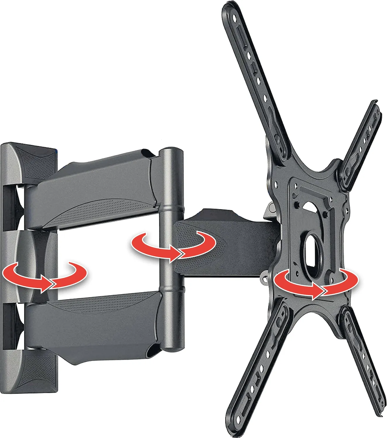 Schwaiger Supporto TV a Muro 23-75 Pollici Doppio Braccio Nero
