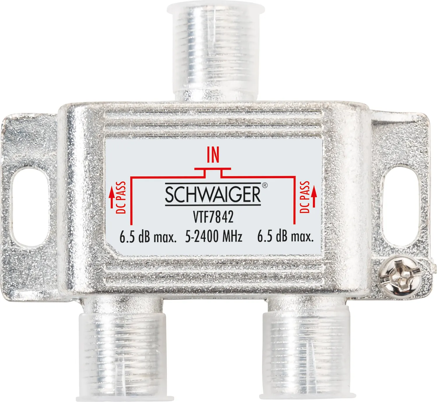 Schwaiger Partitore 2 Vie SAT 6,5 dB satellitare