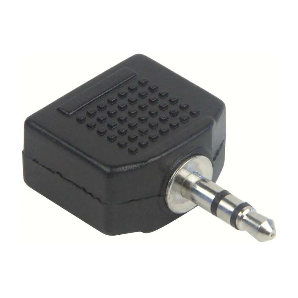Schwaiger adattatore sdoppiatore cuffie jack 3,5 mm nero