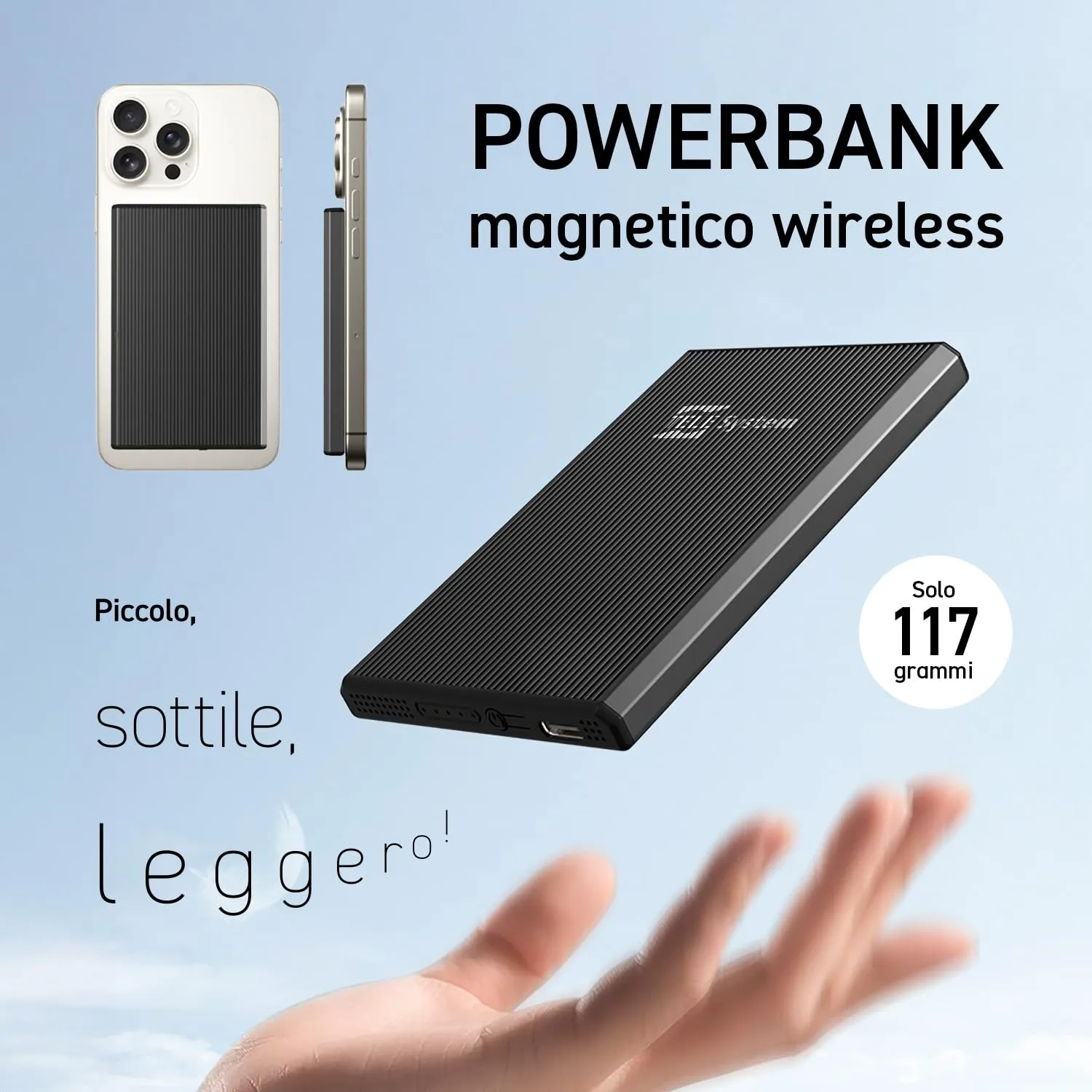 Tele System TSPB005 power bank MagSafe 5000mAh ultrasottile