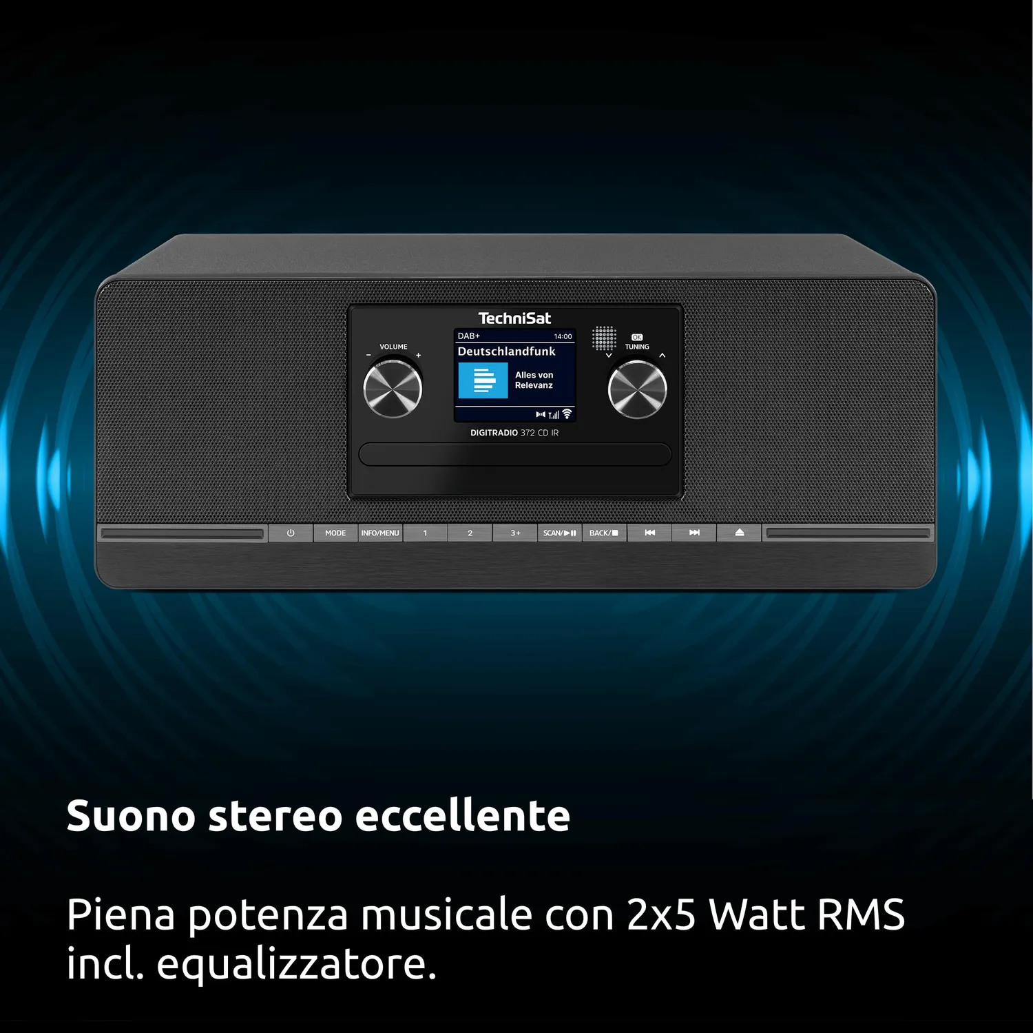 TechniSat DIGITRADIO 372 CD radio internet nera DAB+ WiFi