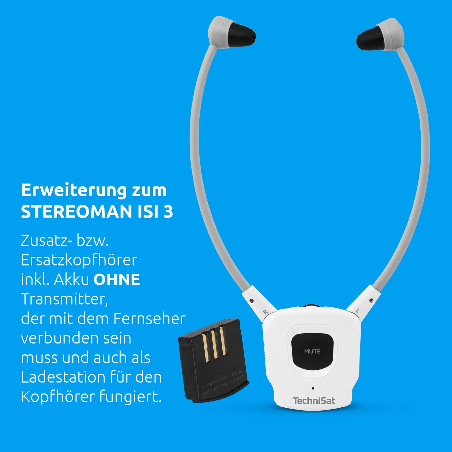 TechniSat StereoMan ISI 3 Cuffie Aggiuntive bianche