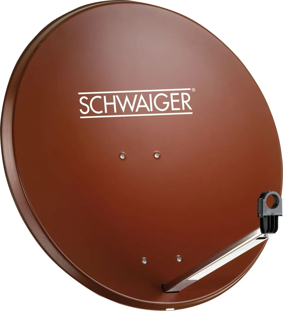 SCHWAIGER Parabola Acciaio 80 cm Rossa 38,5 dB Antenna Offset