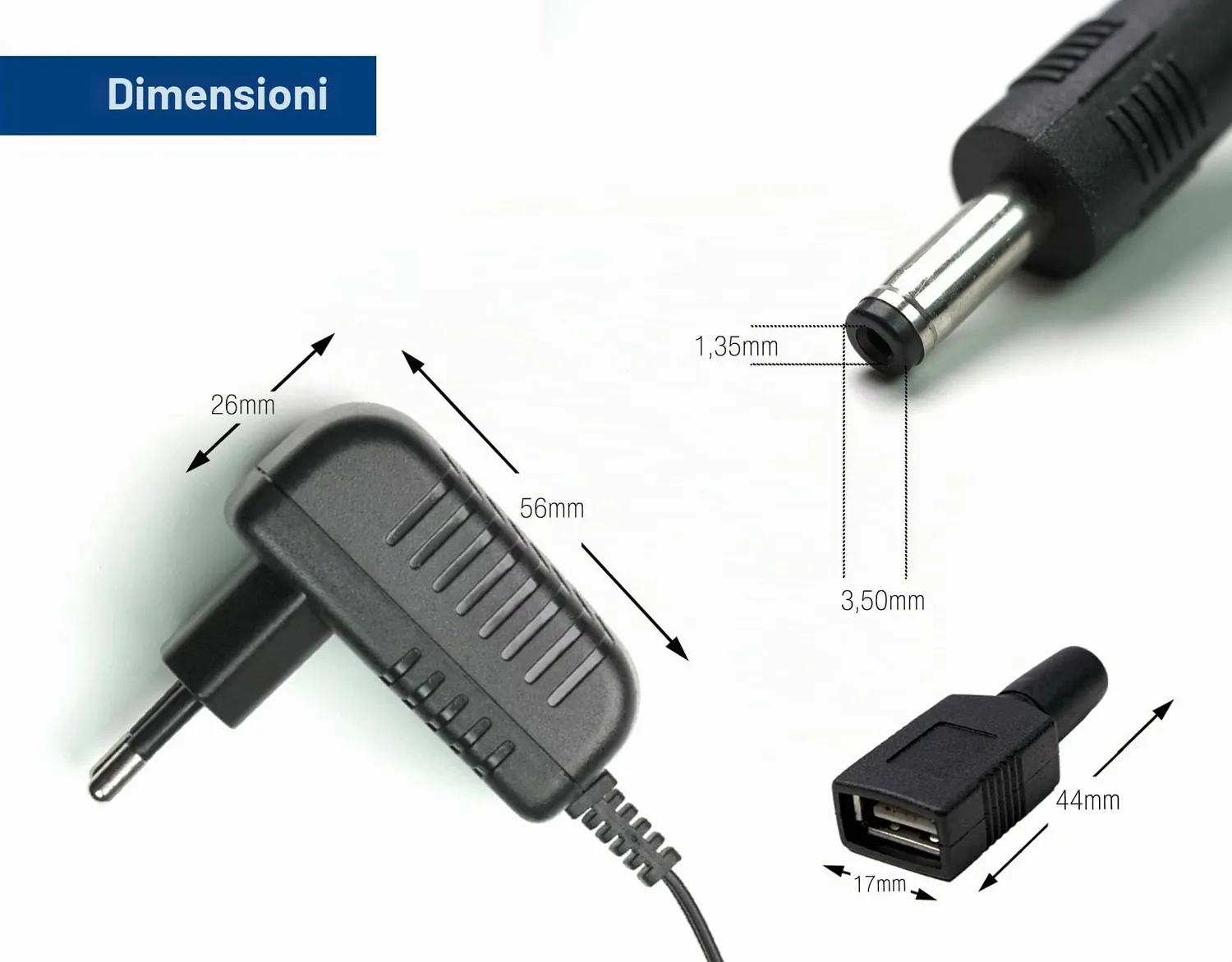 Edision Alimentatore 5V 1A kit USB per Nano T265+ originale