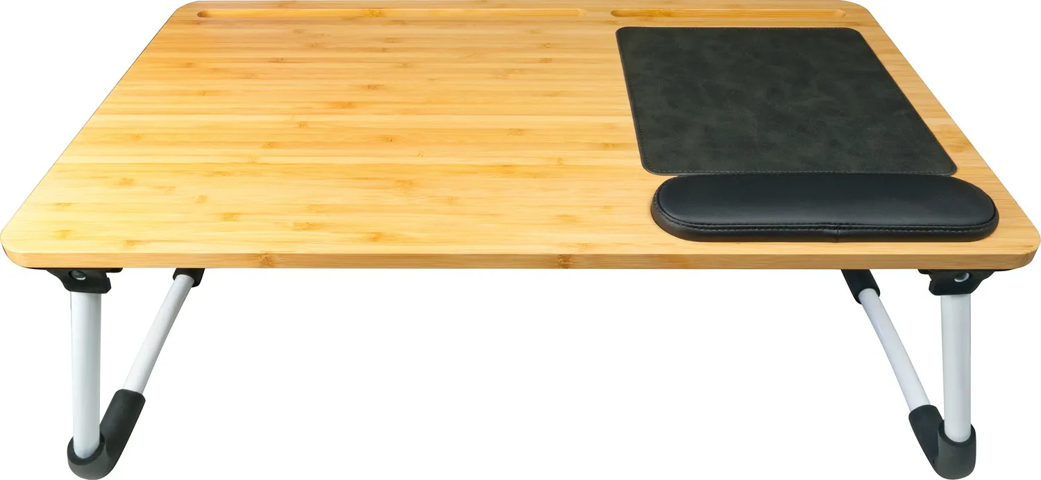 SCHWAIGER Tavolo pieghevole per laptop bamboo fino 16 pollici