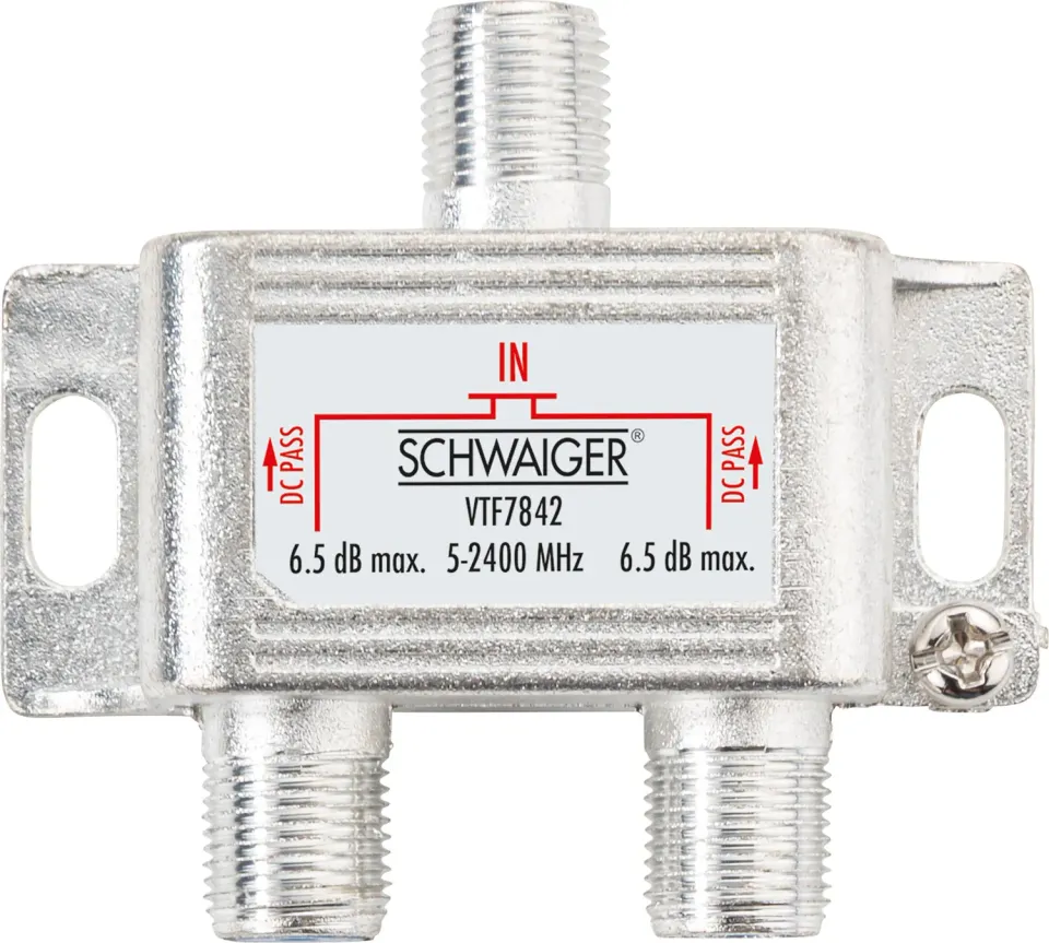 Schwaiger Partitore 2 Vie SAT 6,5 dB satellitare