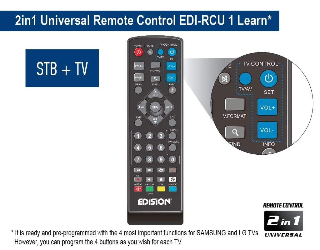 Edision Picco T265 decoder terrestre Full HD H265
