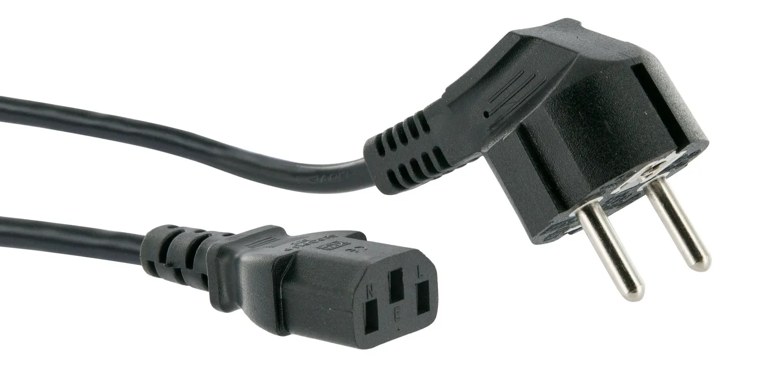 Schwaiger Cavo Alimentazione Schuko IEC C13 1,8 m Nero