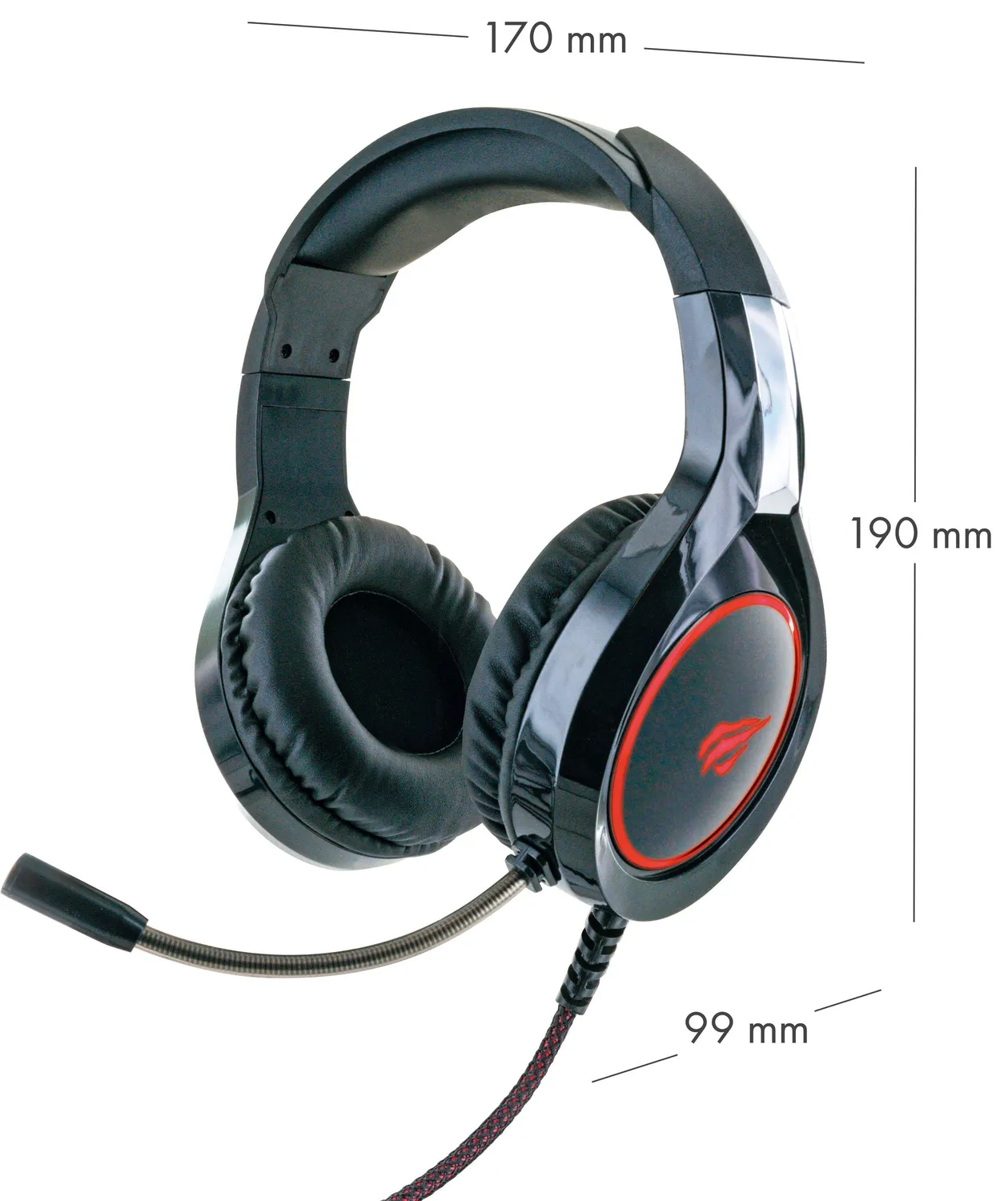 Schwaiger Headset gaming PC USB jack nero