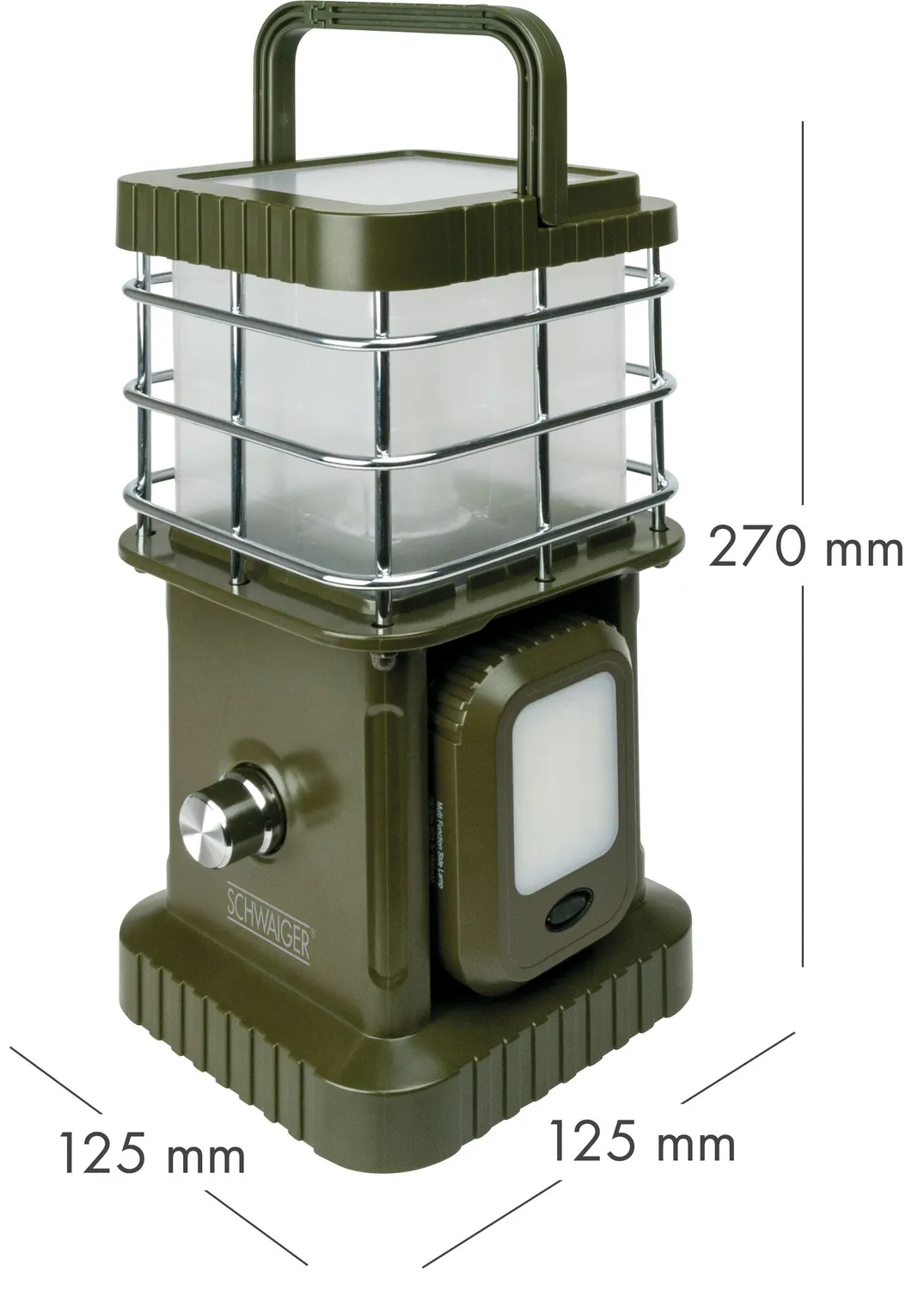 Schwaiger Lampada da Campeggio LED Bluetooth Verde 400 lm