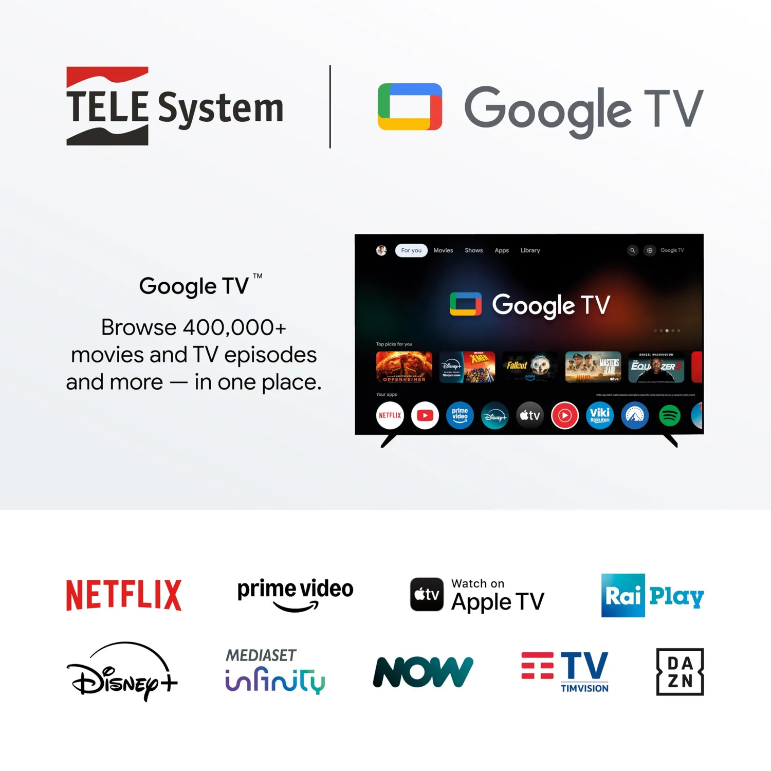 TELE System UP Stick Chiavetta Google TV 4K 32GB Dolby Vision