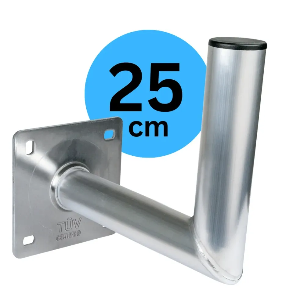Schwaiger staffa muro alluminio 25 cm parabola 90 cm