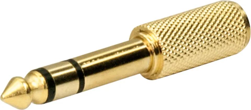 Schwaiger Adattatore Jack 6,3-3,5 mm cuffie stereo dorato