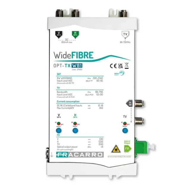 Fracarro OPT-TX WB1 trasmettitore fibra ottica wideband