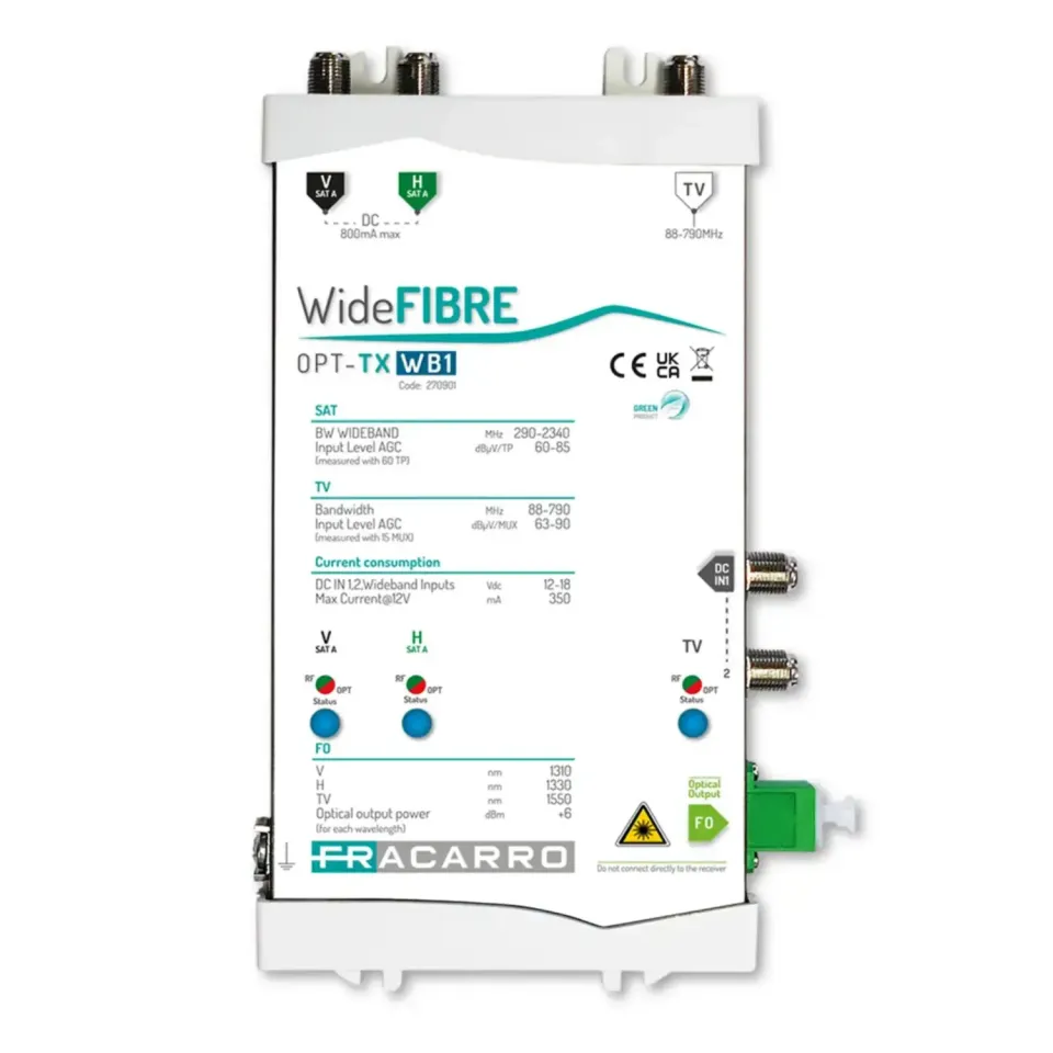 Fracarro OPT-TX WB1 trasmettitore fibra ottica wideband