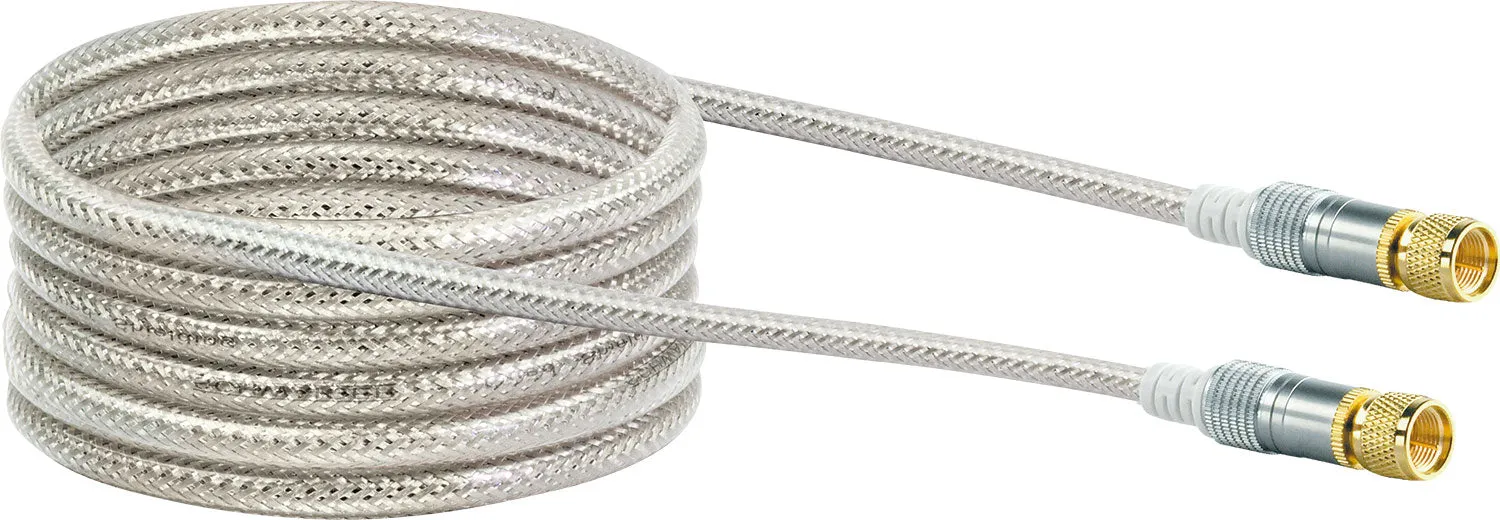 Schwaiger Cavo SAT 3 m 110 dB con F dorati argento