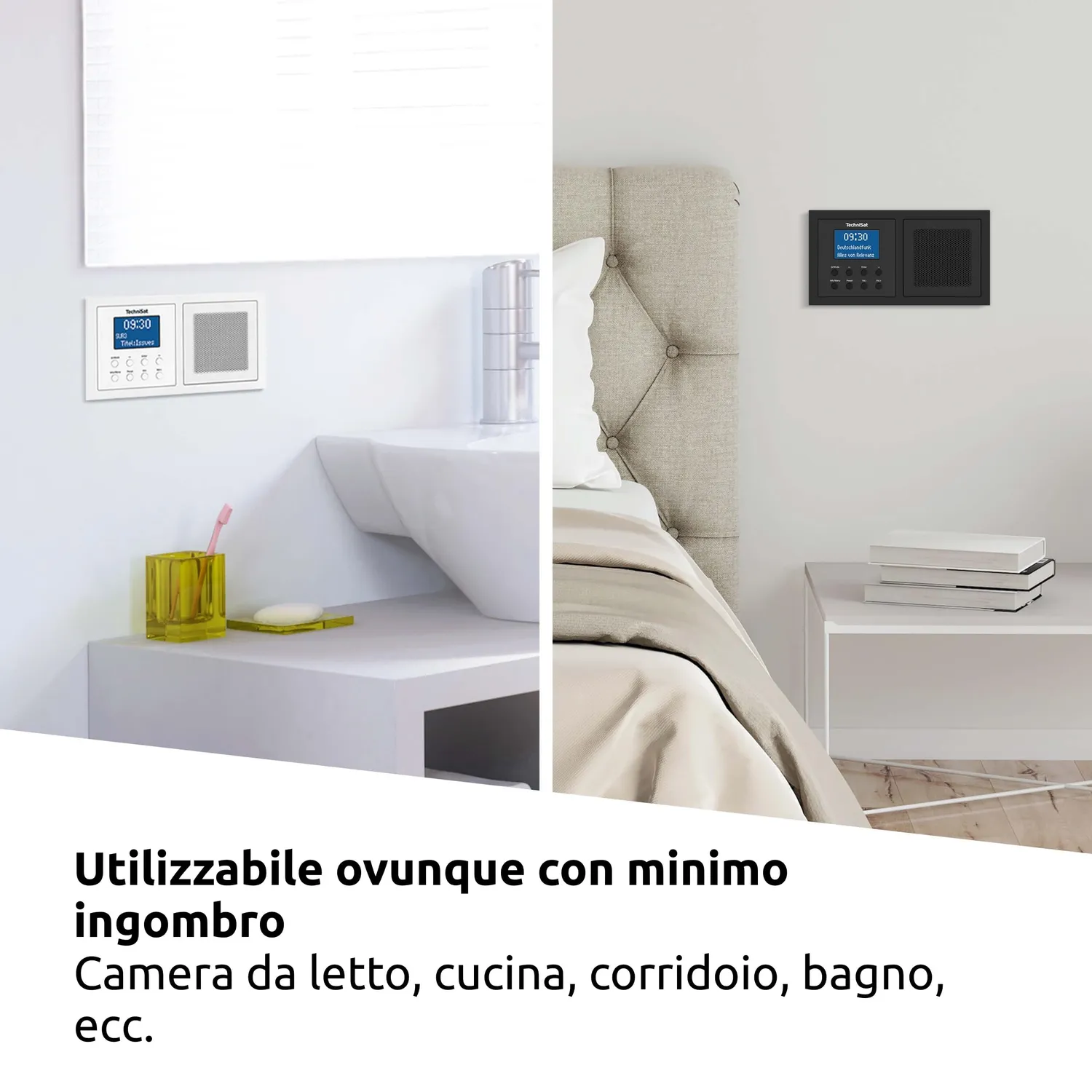TechniSat DIGITRADIO UP 1 radio da incasso bianca Bluetooth