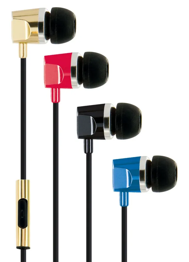 Schwaiger cuffie in-ear jack 3,5 mm microfono metallo