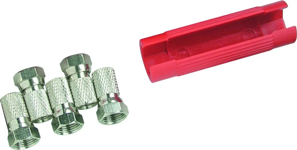 SCHWAIGER Chiave Montaggio Connettori F Rossa con 4 Spine
