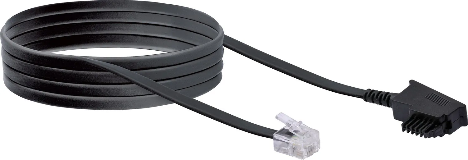 Schwaiger cavo telefonico Austria 6 m nero