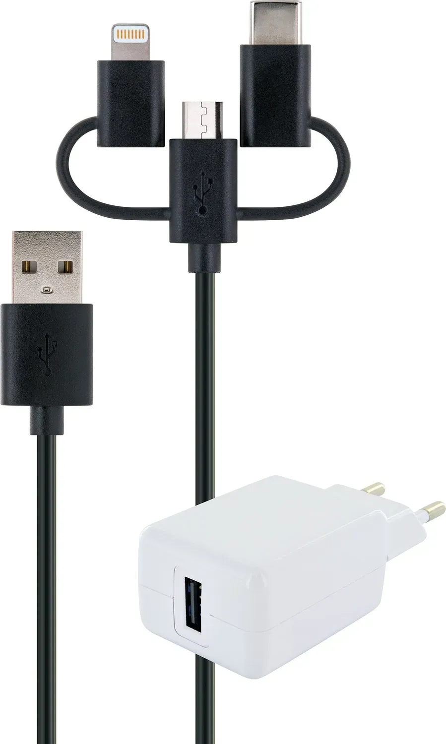 Schwaiger Smart Kit Caricatore 230V 3-in-1 Lightning USB-C