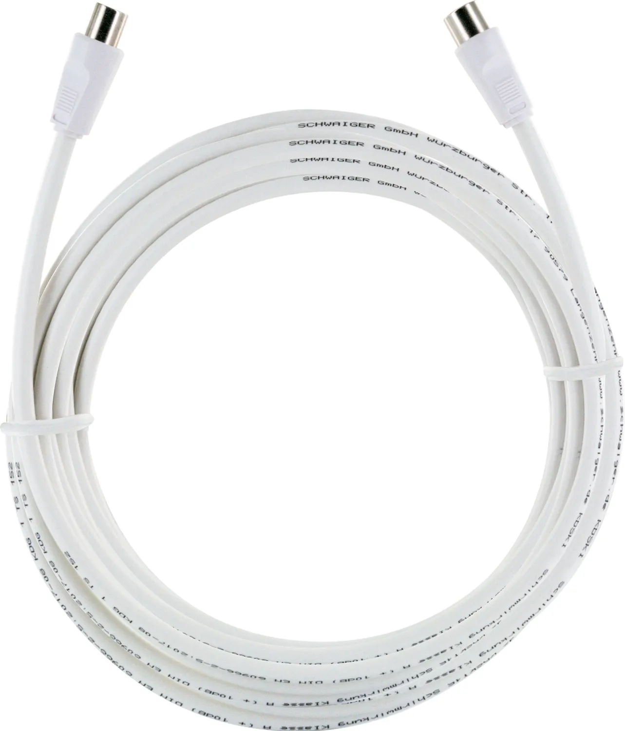 SCHWAIGER Cavo antenna TV 7,5 m bianco schermato